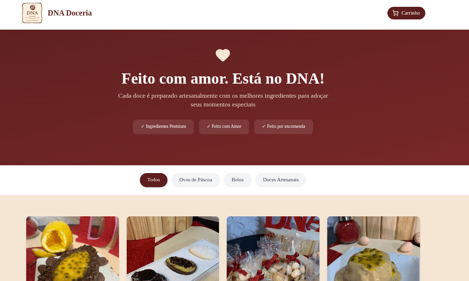 Preview do projeto DNA Doceria